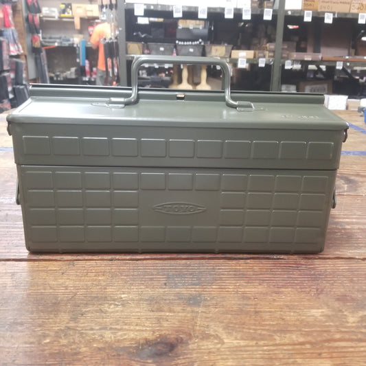 Toyo Steel Toolbox W/ Cantilever Lid And Upper Storage Trays ST-350 Military Green (TO-ST350MG)