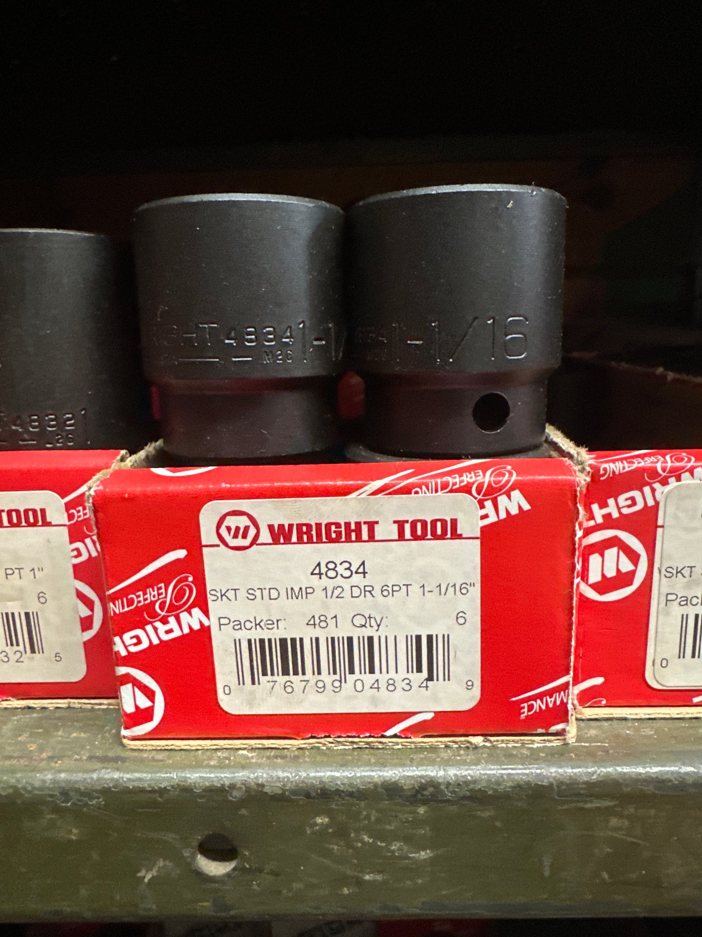 1/2" Wright 1-1/16" - 6 Pt. Std. Impact Socket (4834WR)