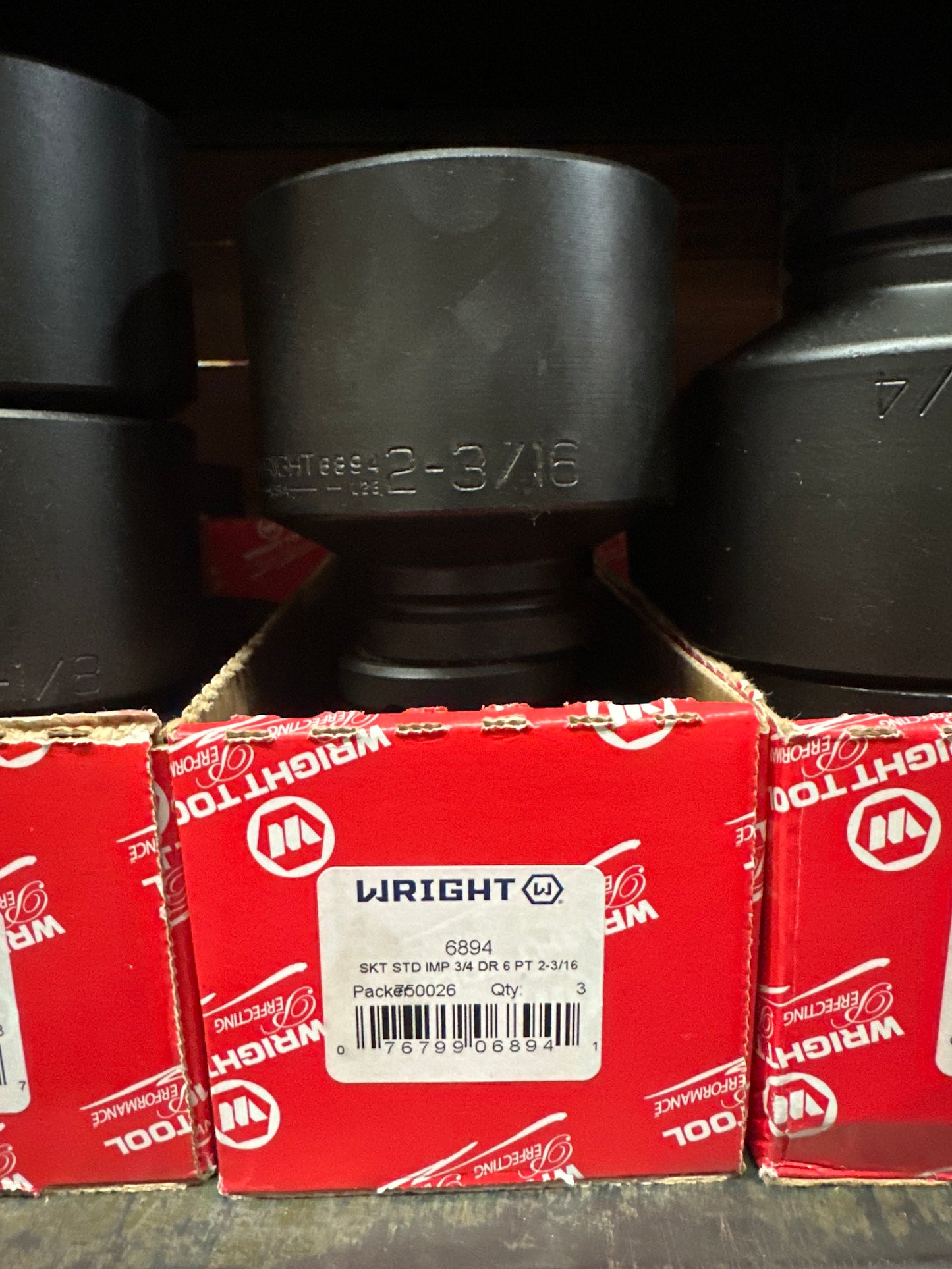 2-3/16" - 3/4" Dr. 6 Pt. Standard Impact Socket (6894WR)