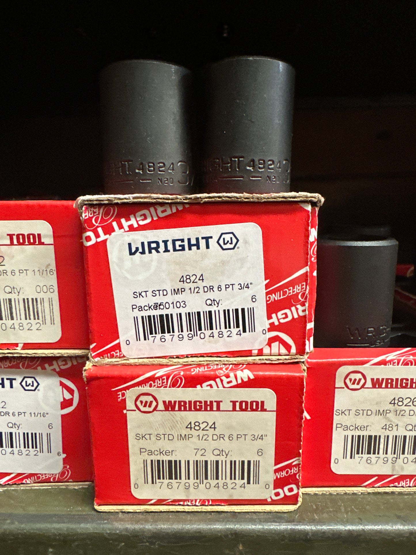 1/2" Wright 3/4" - 6 Pt. Std. Impact Socket (4824WR)