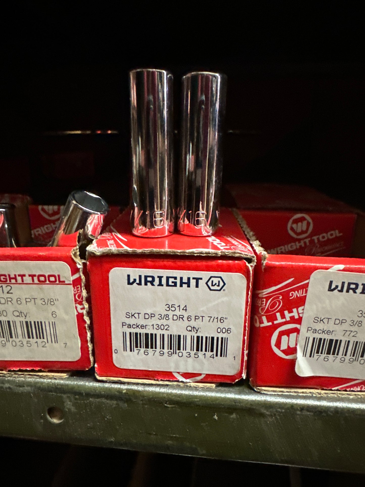 3/8" Dr. Wright 7/16" 6 Pt. Deep Socket #3514 (3514WR)