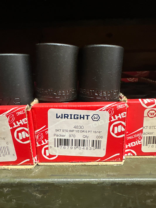 1/2" Wright 15/16" - 6 Pt. Std. Impact Socket (4830WR)