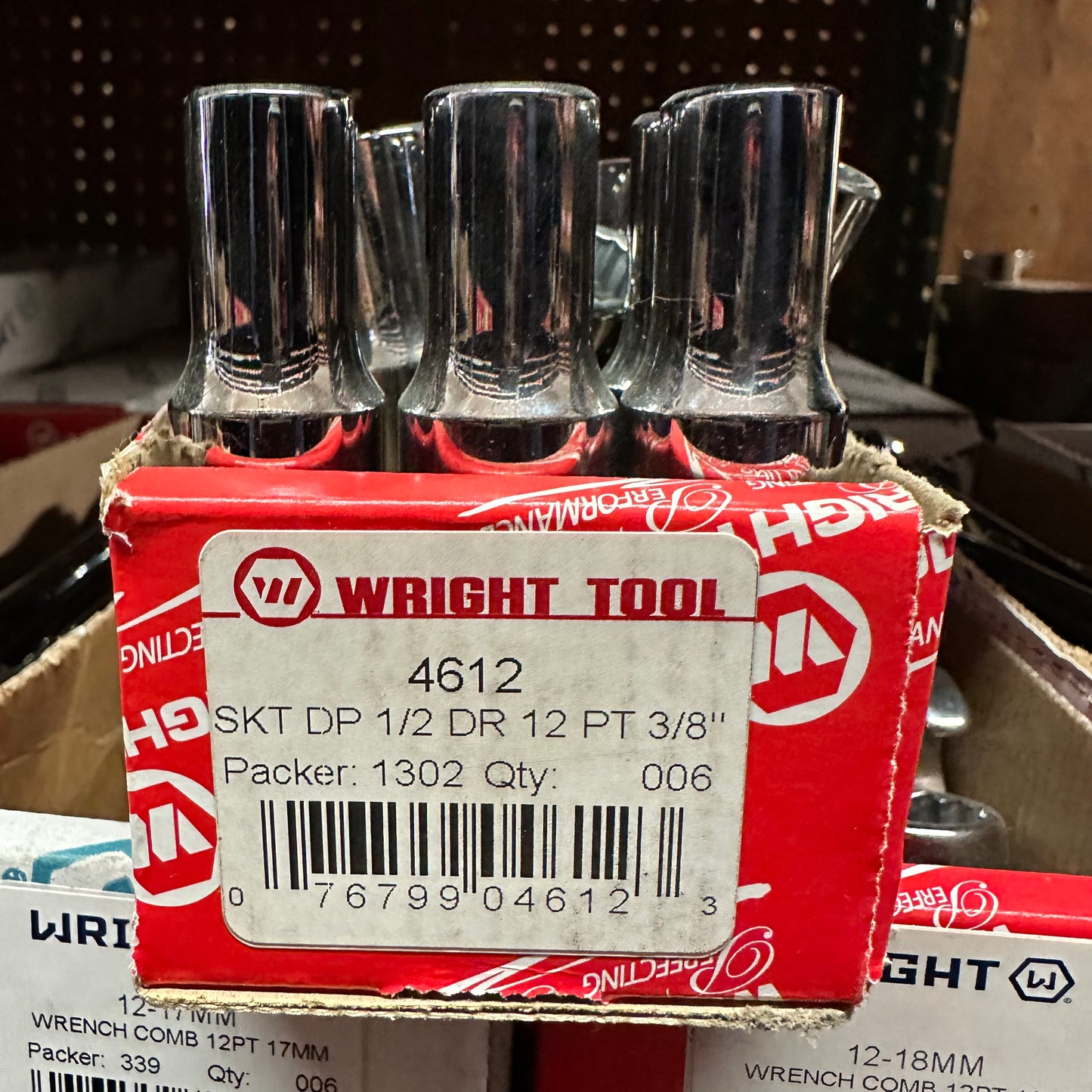 1/2" Dr. Wright 3/8" - 12 Point Deep Socket #4612 (4612WR)