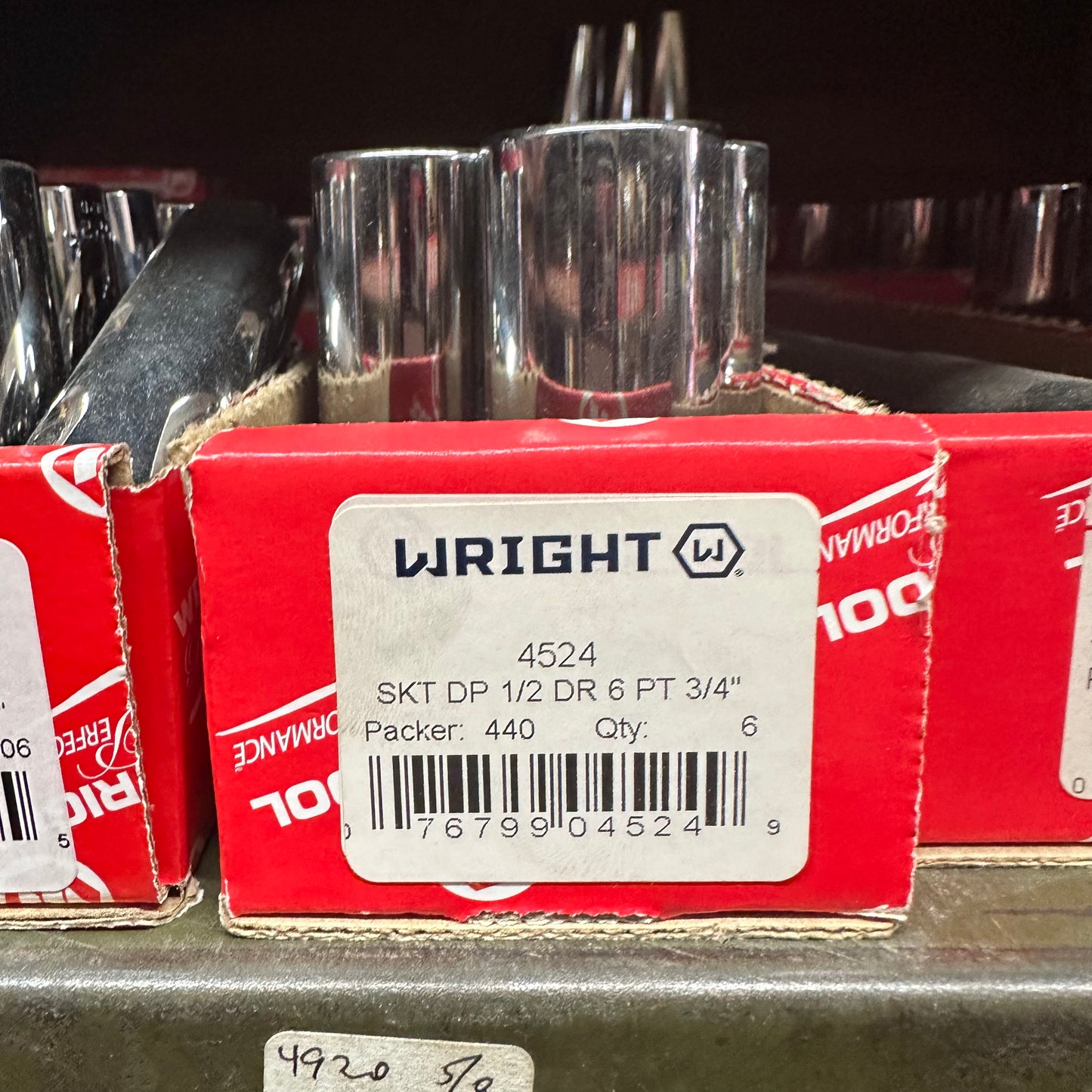 1/2" Dr. Wright 3/4  - 6 Point Deep Socket #4524 (4524WR)