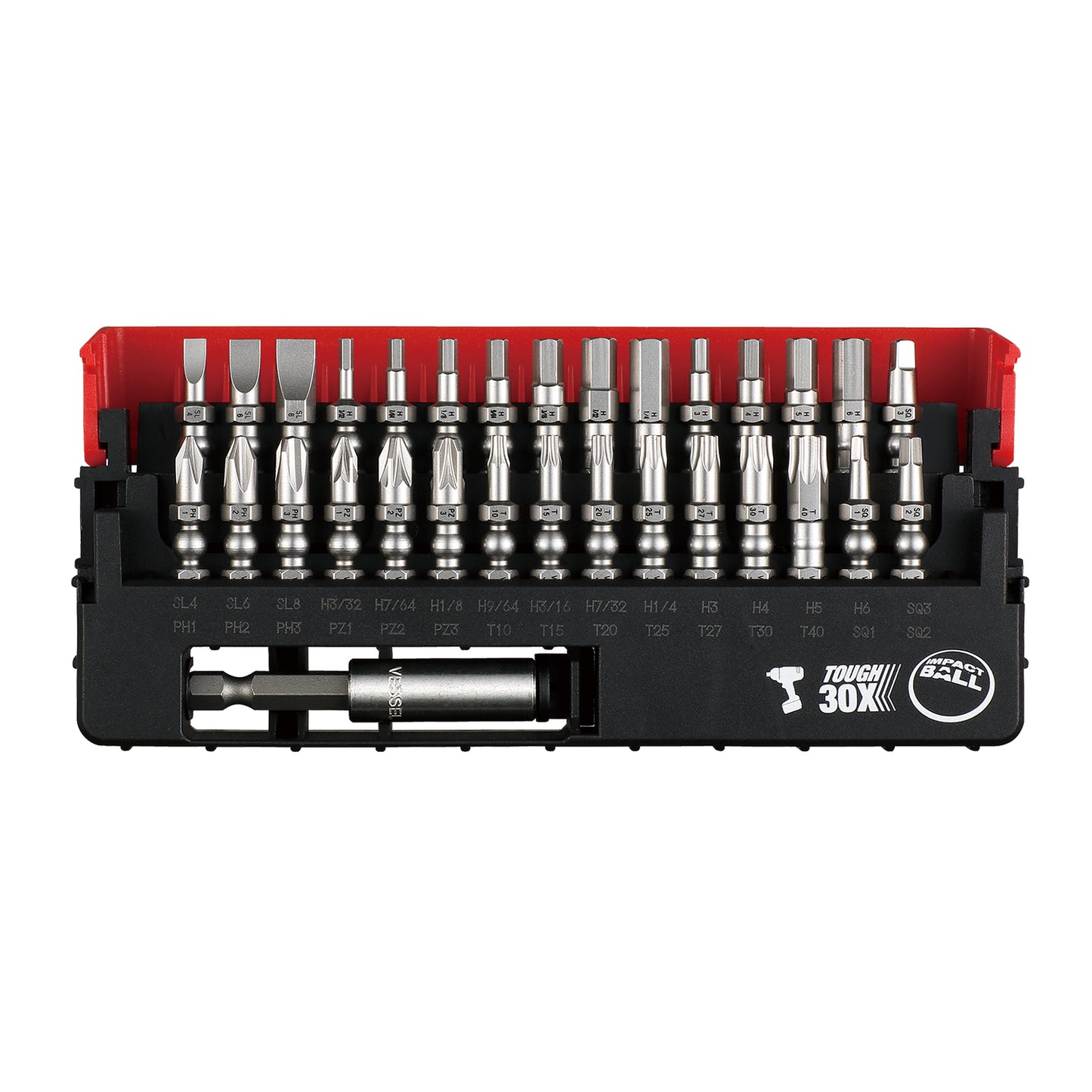 Vessel 31-PC Impact Bit Set w/ Case and Magnetic Bit Holder (IB31P02U)