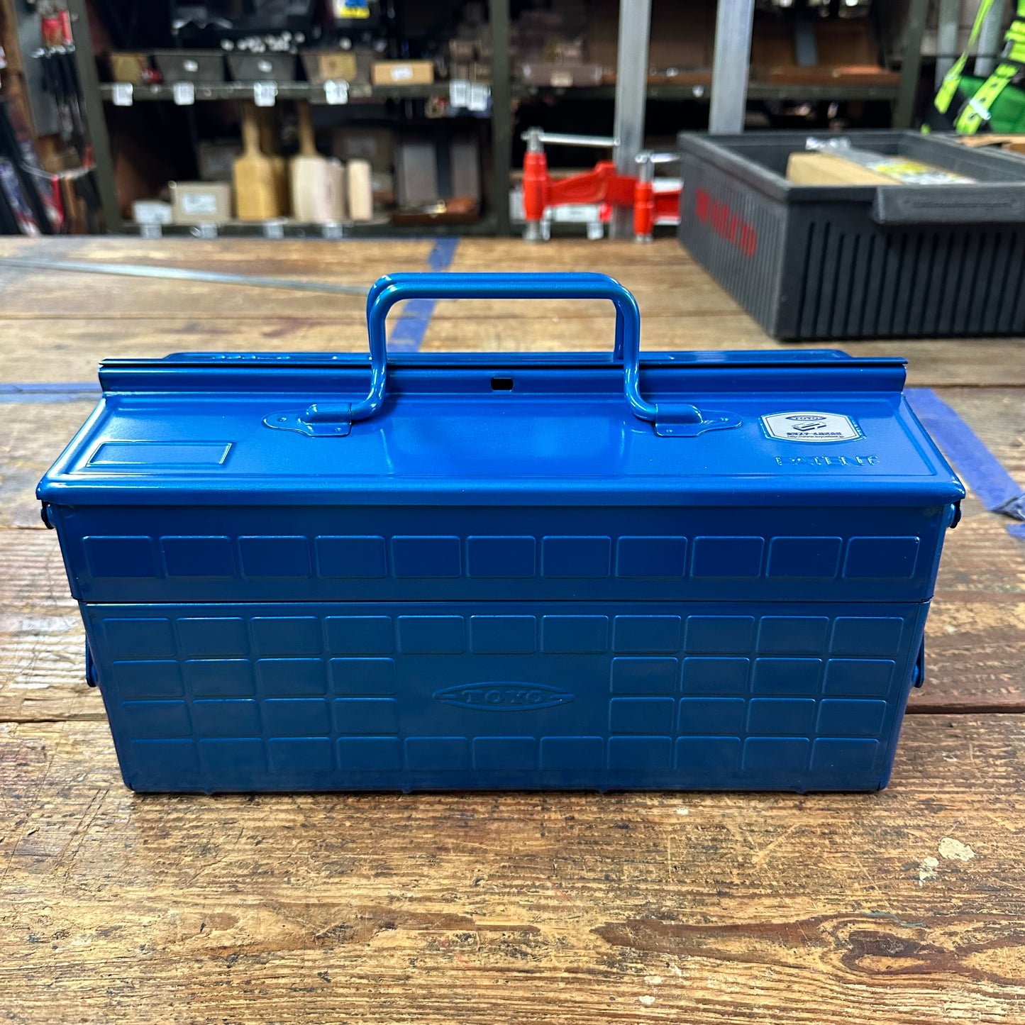 Toyo Steel Toolbox W/ Cantilever Lid And Upper Storage Trays ST-350 Blue (TO-ST350BU)