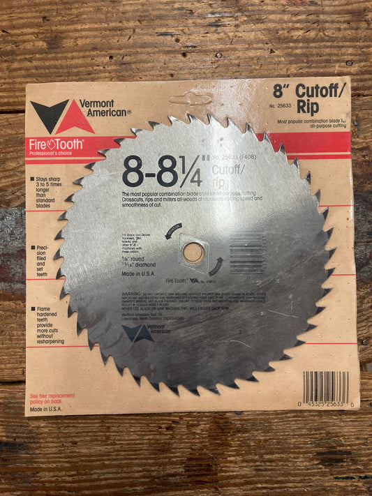 Vermont American 8" Cutoff / Rip Circular Saw Blade (25633)