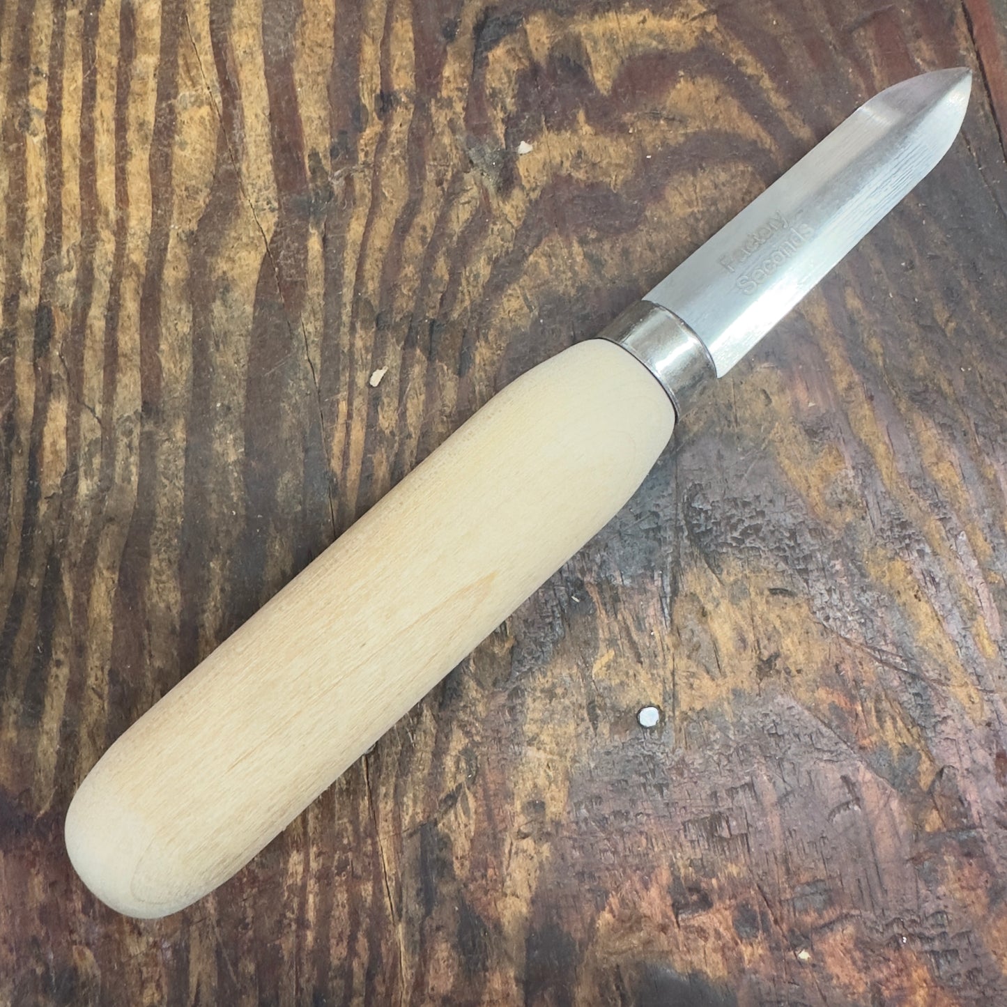 R. Murphy Virginia Breaker 2 5/8" x 11/16" Maple Stainless "Blemished" Oyster Knife (86246) VIBRS