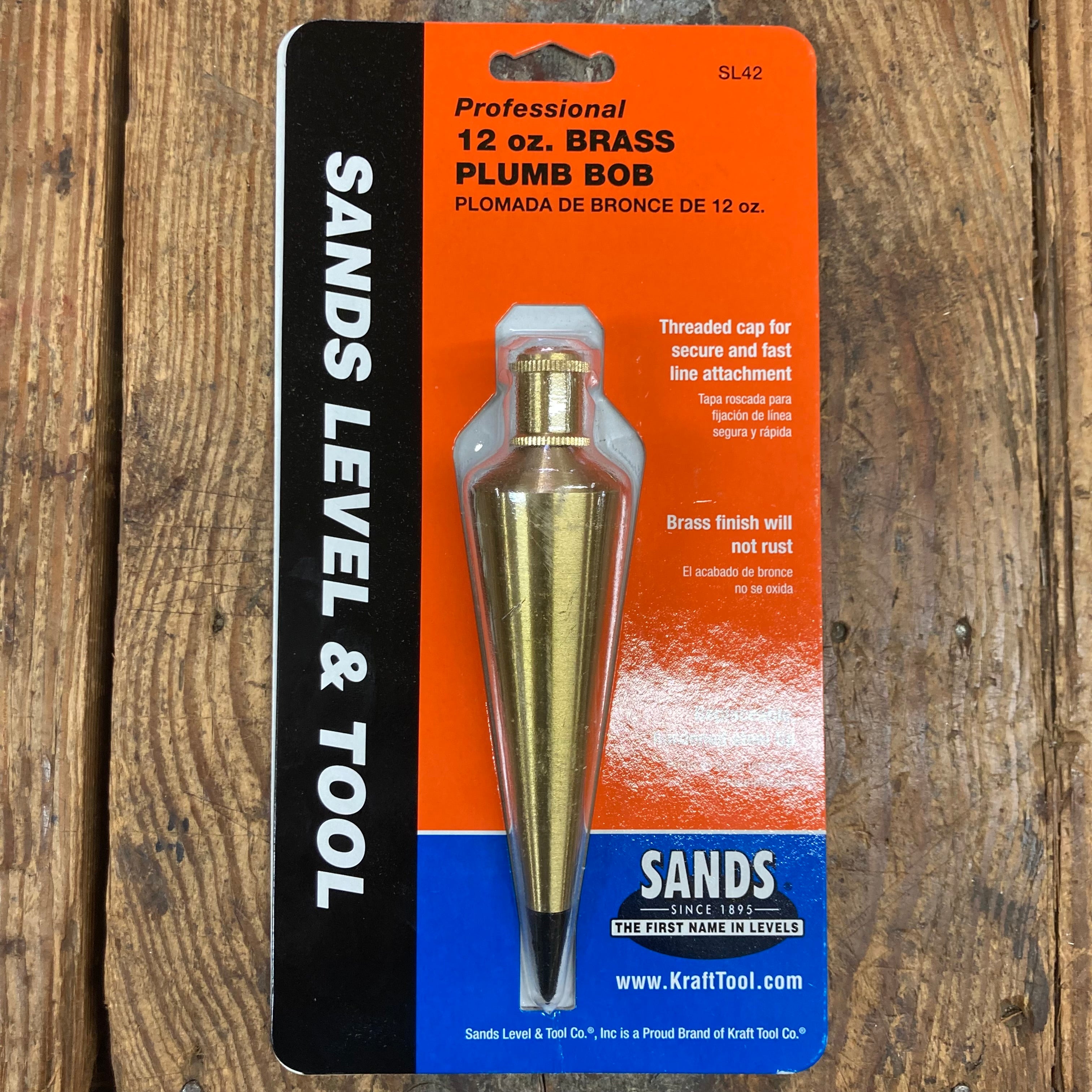 Sands 12 oz. Brass Plumb Bob (SL42) – Harry J. Epstein Co.