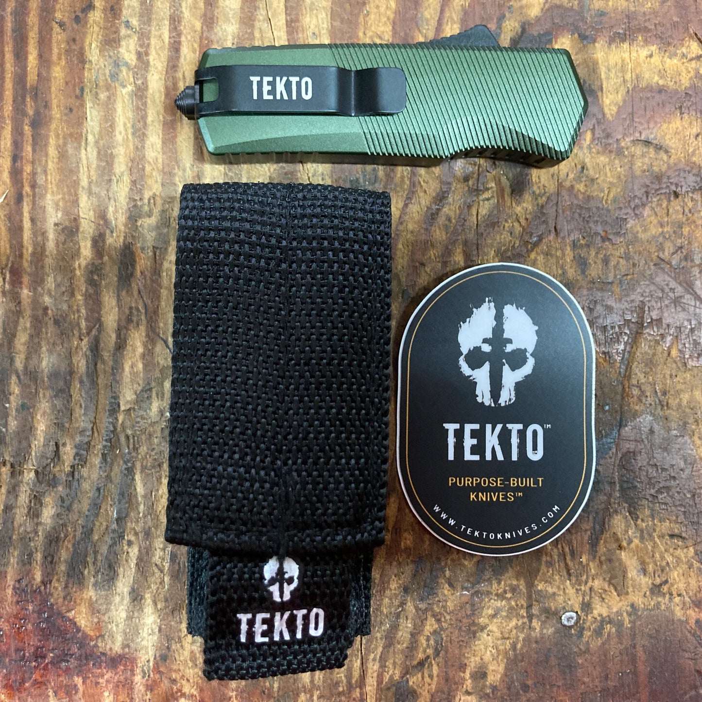 Tekto Knives A5 Spry Mini OTF Dagger Point OD Green (A5ST6ODS35BK3A1)