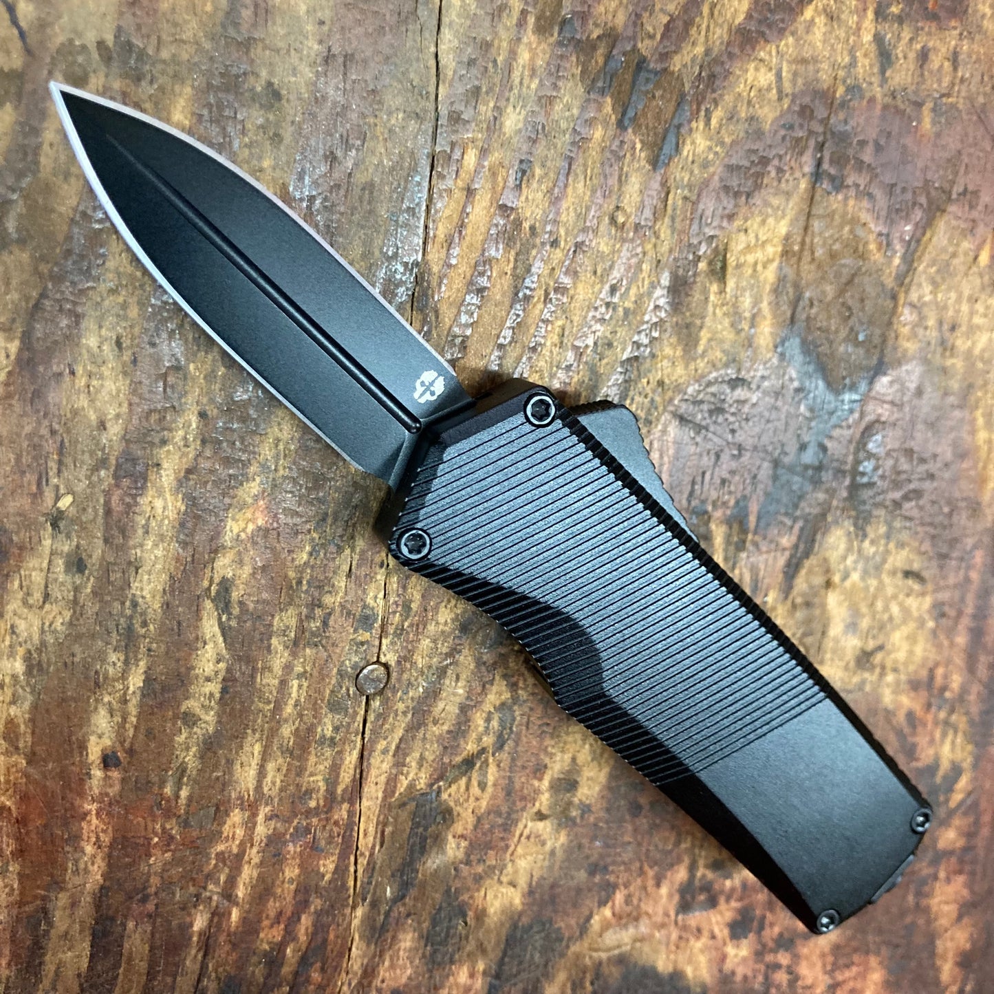 Tekto Knives A5 Spry Mini OTF Dagger Point Black (A5ST6BKS35BK3A1)