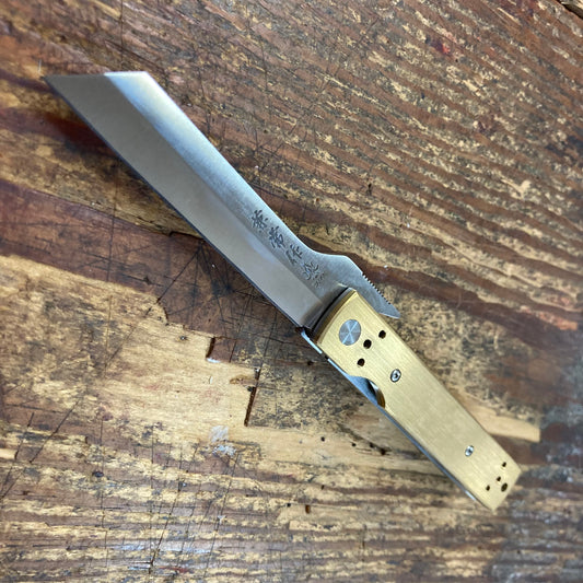 Kanetsune Brushed Brass Linerlock (KB561)