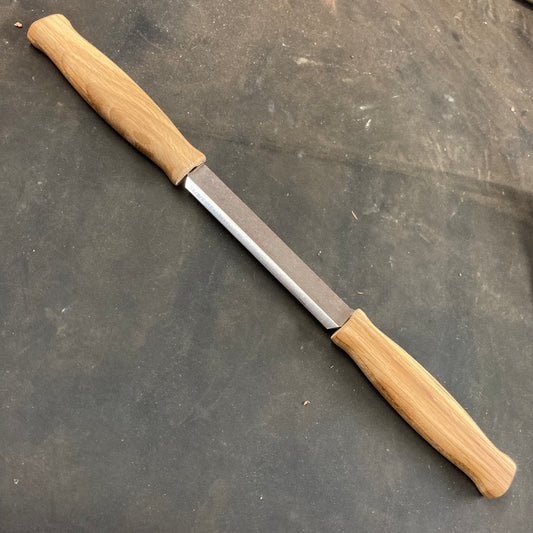 BeaverCraft Drawknife with Oak Handle in Leather Sheath (DK1S)