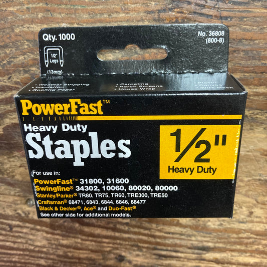 PowerFast Heavy Duty 1/2" Staples (36808)