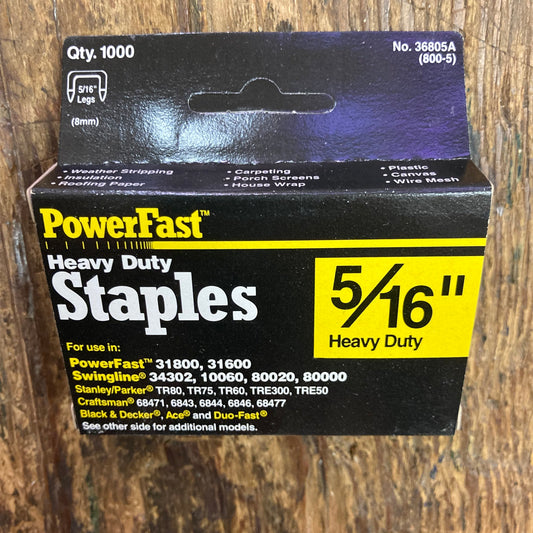 PowerFast Heavy Duty 5/16" Staples (36805A)