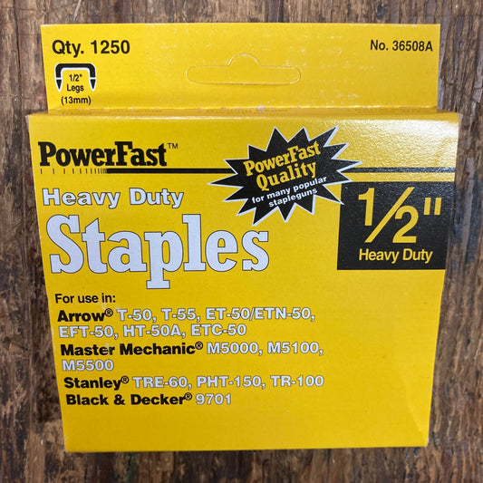 PowerFast Heavy Duty 1/2" Staples (36508A)