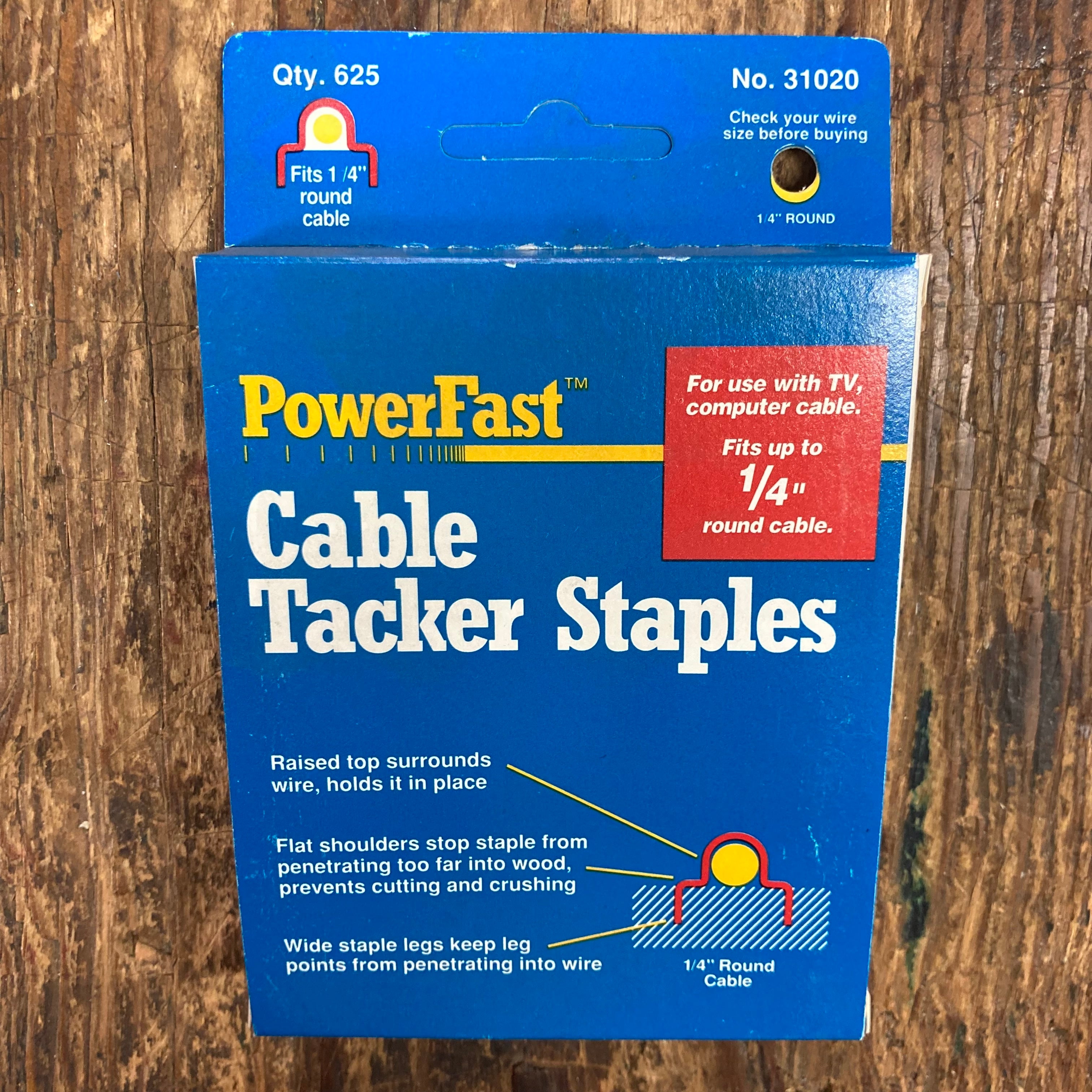 PowerFast Cable Tacker Staples for 1/4