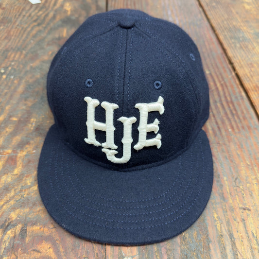 HJE Navy Blue Melton Wool USA Made Snapback Hat (THE-HAT)