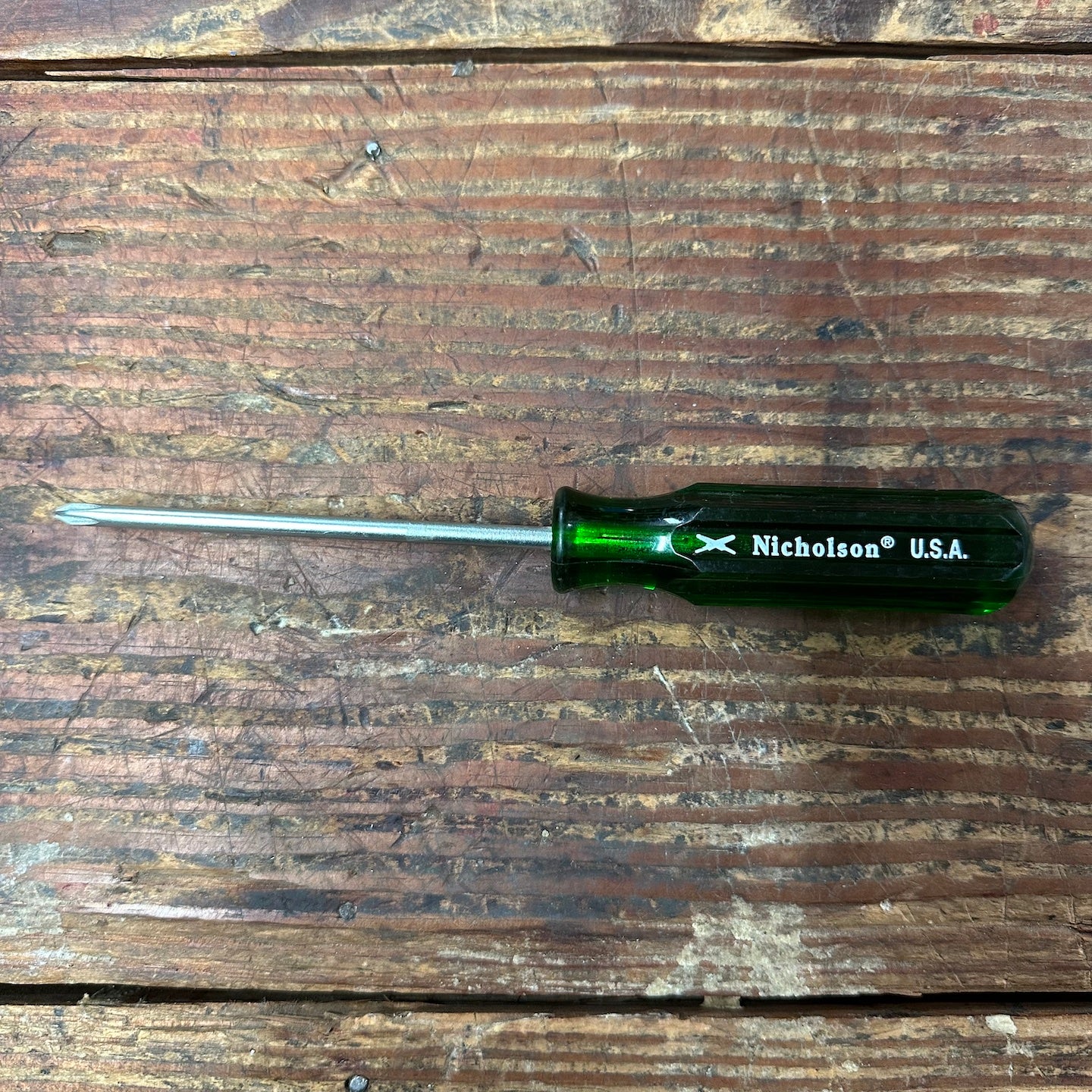 NOS Nicholson (USA) #1 Phillips 4" Shank Screwdriver (MN1P)