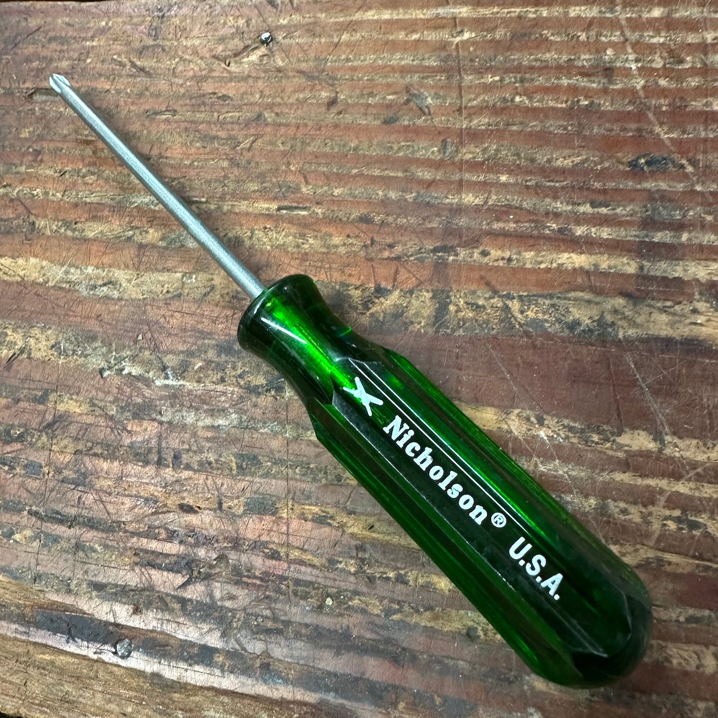 NOS Nicholson (USA) #1 Phillips 4" Shank Screwdriver (MN1P)