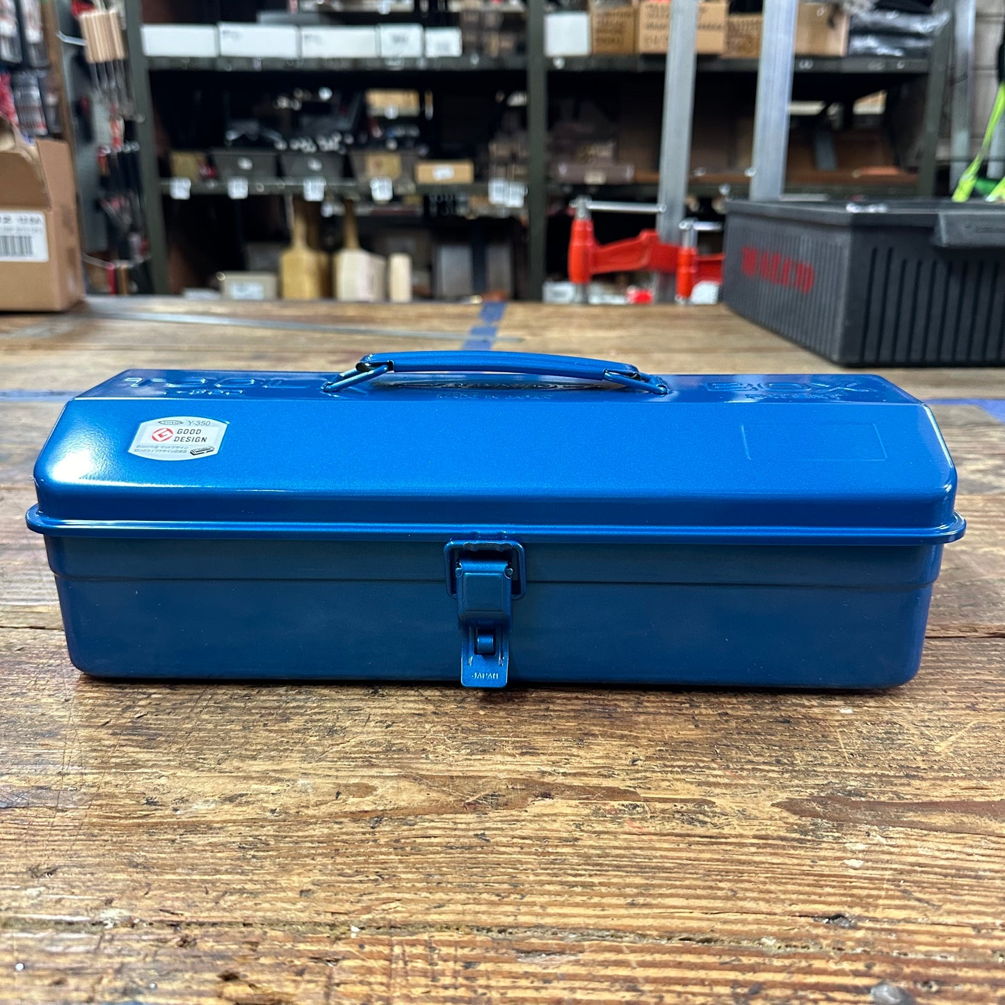 Toyo Steel Toolbox W/Top Handle And Camber Lid Y-350 Blue (TO-Y350BU)