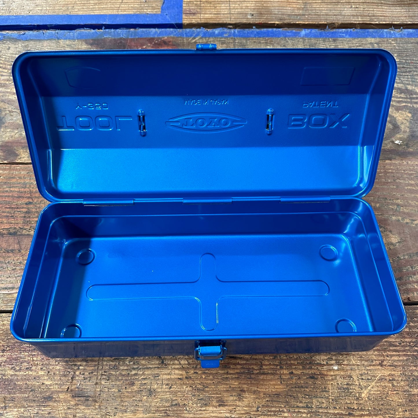 Toyo Steel Toolbox W/Top Handle And Camber Lid Y-350 Blue (TO-Y350BU)