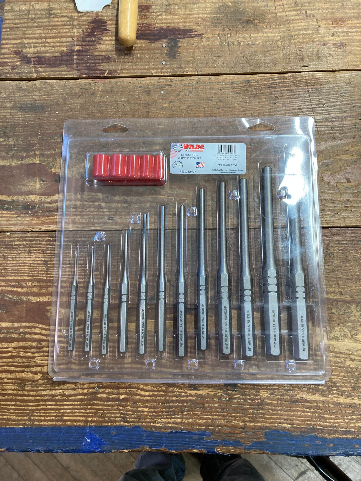 Wilde 12pc Roll Pin Punch Set (RS912.NP/VR)