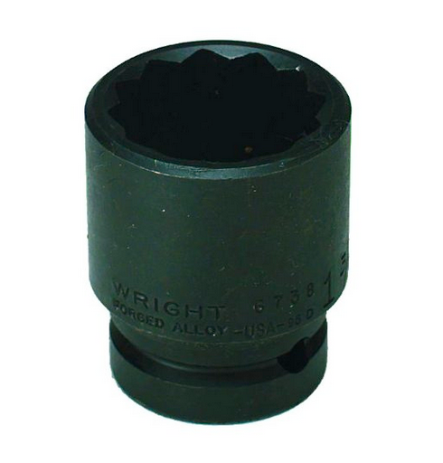 7/8" - 3/4" Dr. 12 Pt. Standard Impact Socket (67H28WR)