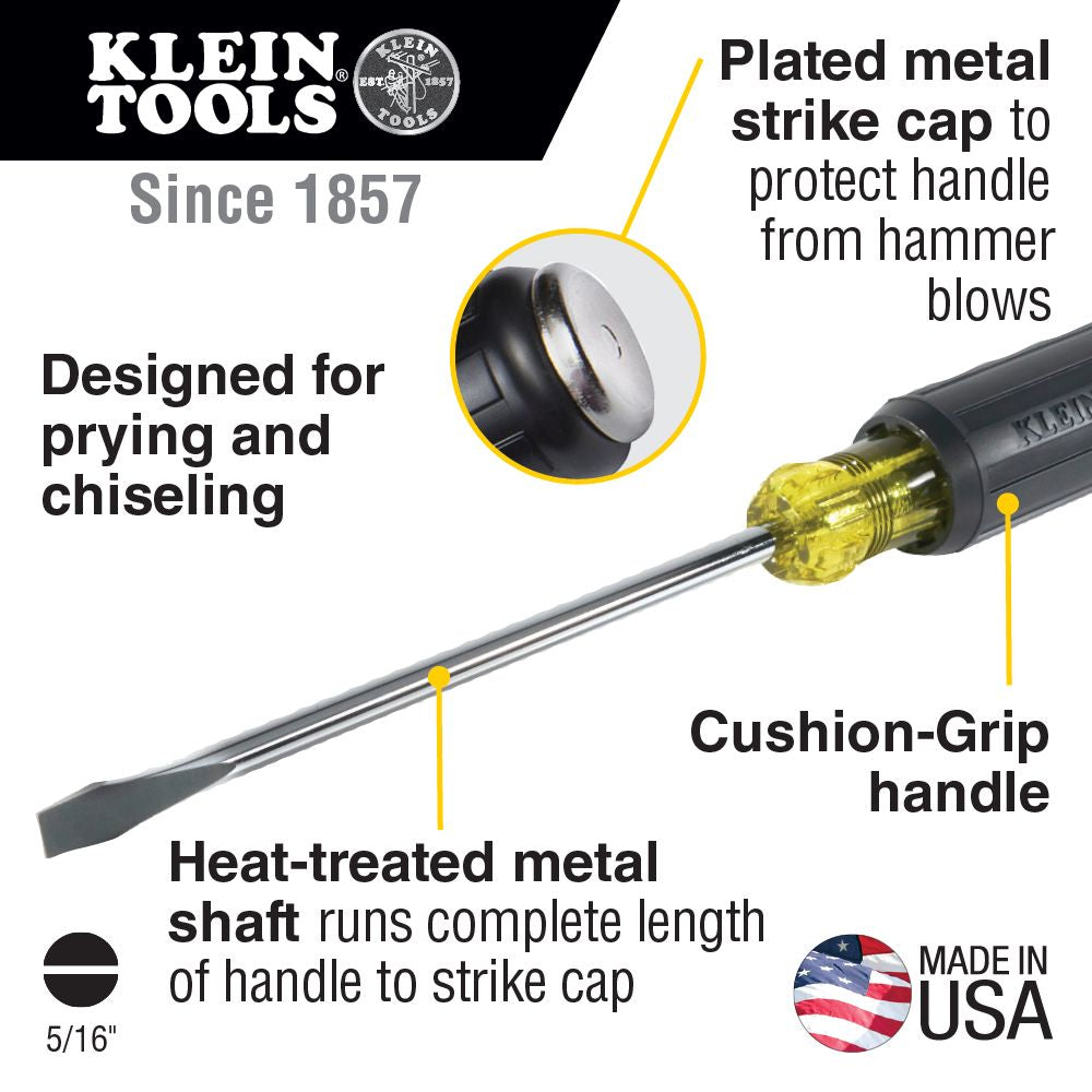 Klein 5/16-Inch Keystone Demolition Driver, 7-Inch Shank (602-7DD)