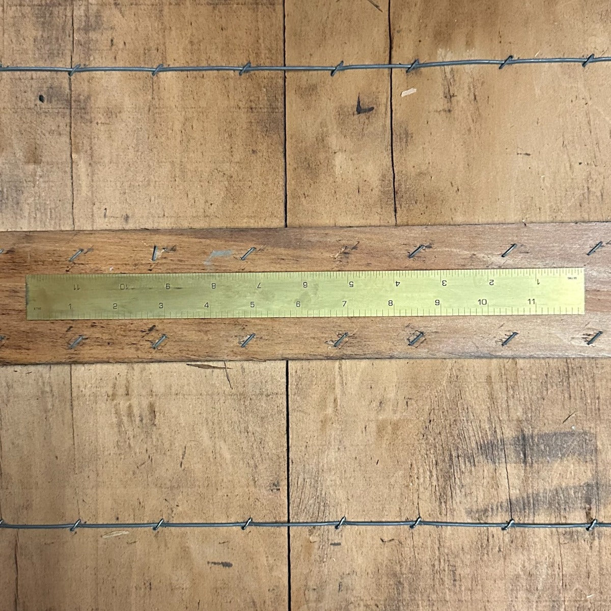 12" Fowler Rigid 4R Tempered Gold 4R Ruler 8ths/16ths 32nds/64ths (52-339-012)