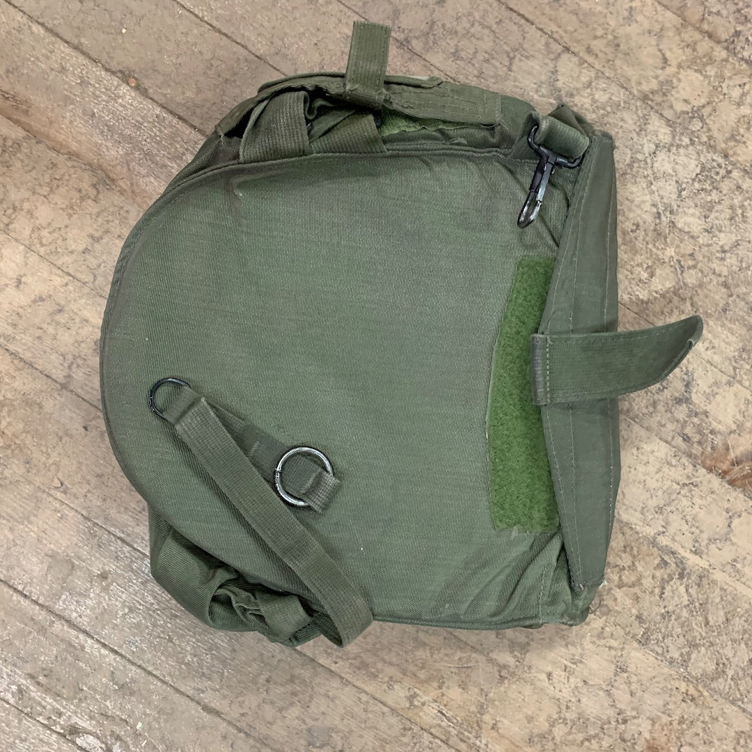 US Military M40 Gas Mask Carrier / Pouch with Hard Plastic Interior Liner & Strap (Used) (M40-BAG)