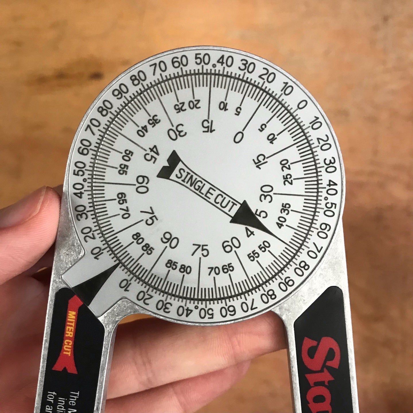 Starrett 7" Aluminum Miter Protractor (505A-7)