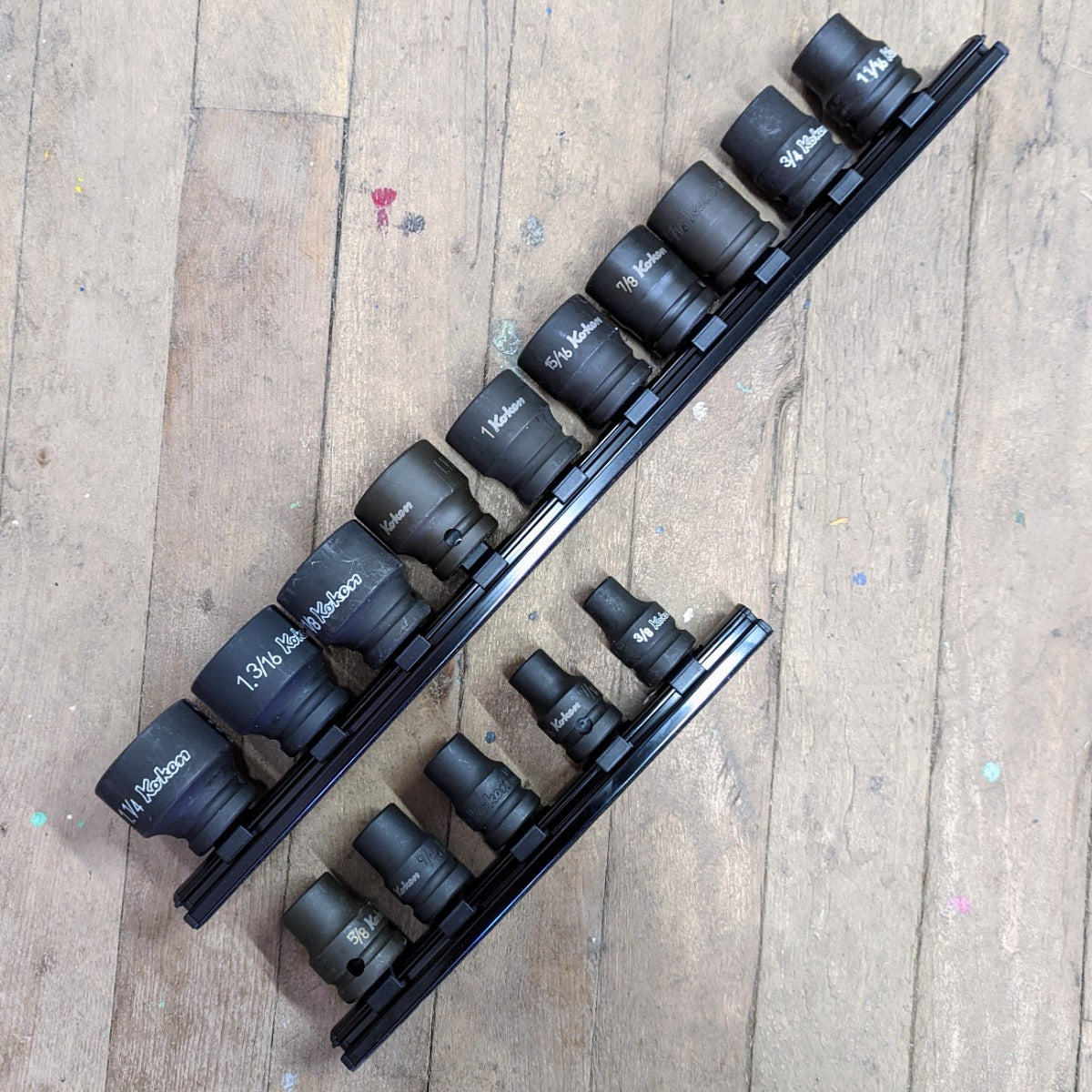 Koken 1/2" Drive 6-Point Thin Wall Impact Socket Set 3/8"-1 1/4" (KRS14401A/15)