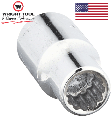 Wright 9/16" - 1/4" Dr. 12 Pt. Std. Socket #2118 (2118WR)