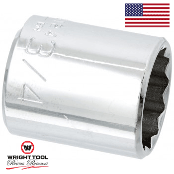 Wright Tool 3124 3/8" Drive 12 Point Standard Socket, 3/4" (3124WR)